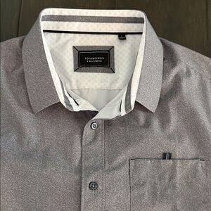7 Diamonds Men's Gray Button Down Shirt